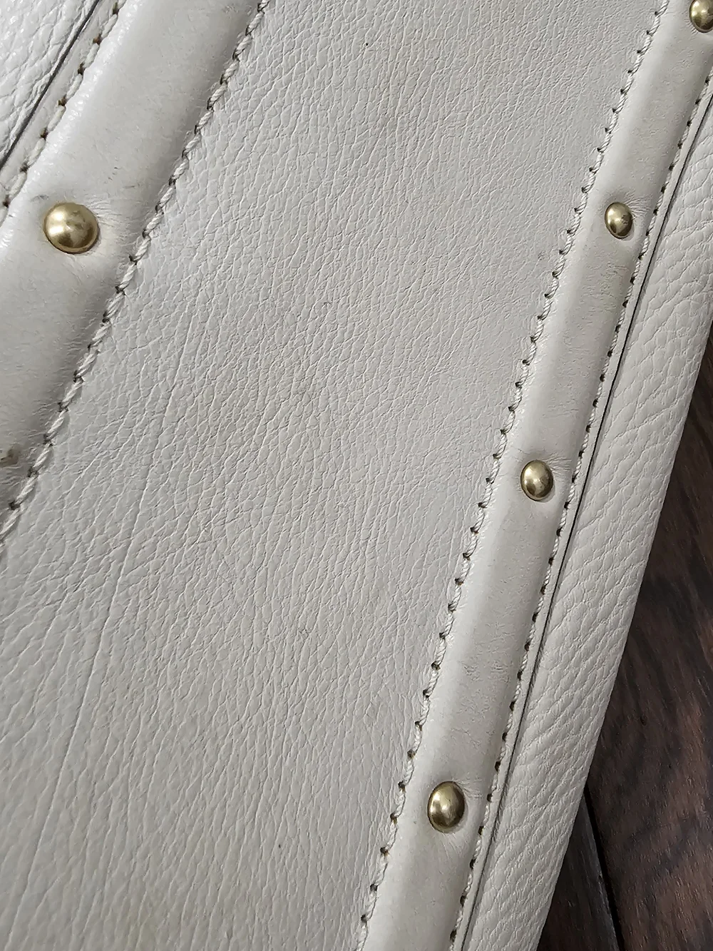 Michael Kors Astor White Pebbled Leather Crossbody Bag - Picture 14 of 14
